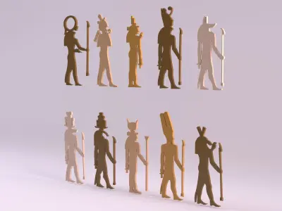 Egyptian Symbols - 023 Low-poly 3D model