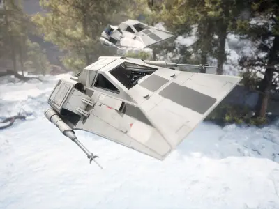 Airspeeder Low-poly 3D model