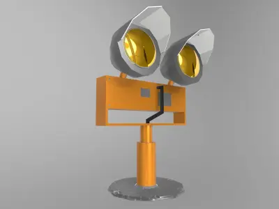 Elevated Runway Guard Light Model Free 3D model