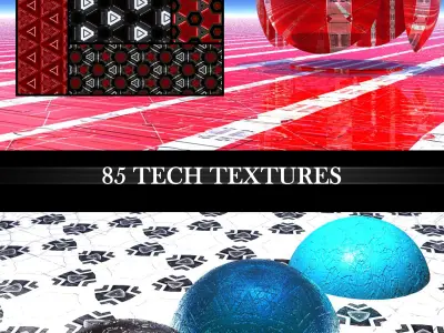 85 HD tech textures 3D model