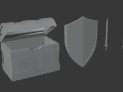Asset Pack of Stone Age equiptment Free 3D model