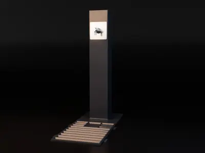 Drinking Fountain Low-poly 3D model