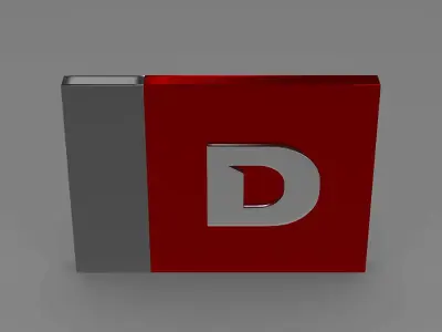 Derbi one letter 3d Logo 3D model
