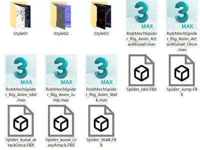 Mech-Spider-ninjia spider with eyes Low-poly 3D model