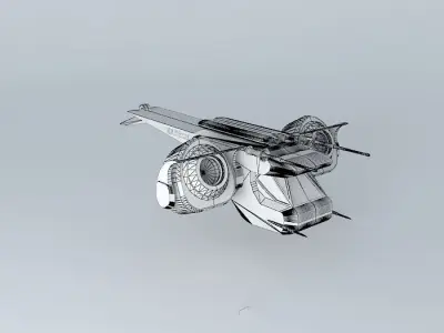 XH Scout Space reconnaissance helicopter class Free 3D model