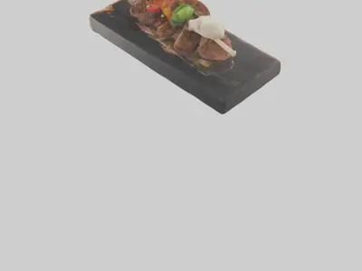 Lamb kebab model Low-poly 3D model