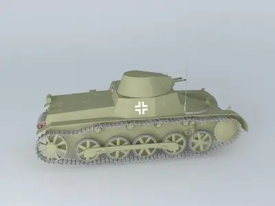 Panzer I - Panzerkampfwagen I Ausf B (German tank) 3D model