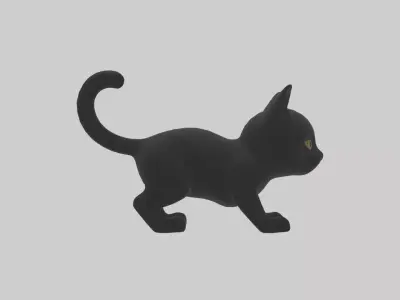 Blackcat Model 1 Low-poly 3D model