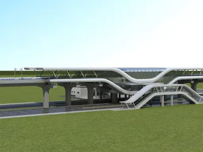 Light Rail Station 13 3D model