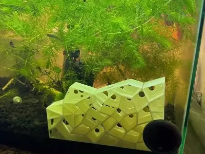 Tunel Refugio for gambas camarones 16 - aquarium - fish tank 3D print model