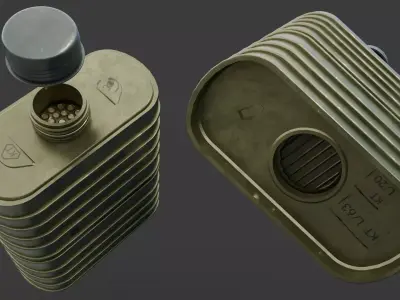 E-014 Filter Low-poly 3D model