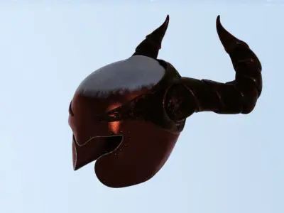 Helmet horn damon 3D model