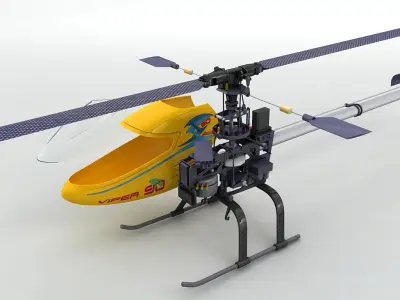 Viper 90 RC Remote Controlled Helicopter Low-poly 3D model