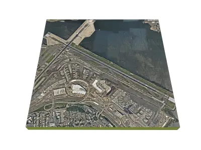 LaGuardia International Airport Terminal - High Resolution Image 3D model