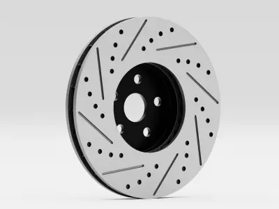 Vortex-X Brake Caliper and Brake Disc 3D model