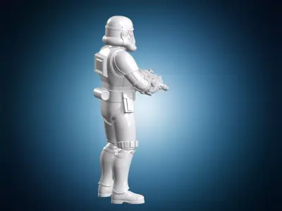 Imperial Guard Trooper Figurine 3D Print Model 3D print model