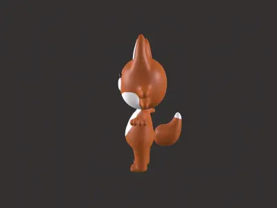 Cartoon 004 Character Fox Cute  3D model