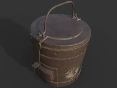Vintage Rust Box Low-poly 3D model