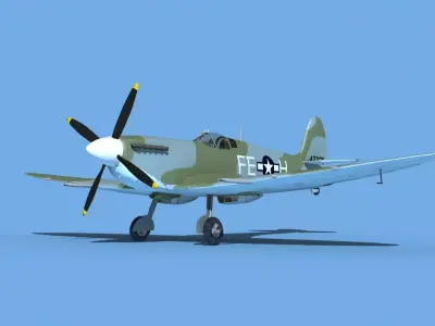 Supermarine Spitfire Mk IXb V07 3D model