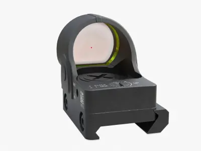 Trijicon SRO red dot sight Low-poly 3D model