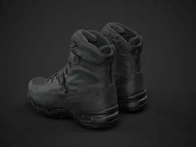 SWAT Alpha Fury Military Boot Low-poly 3D model