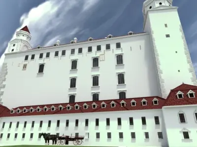 Bratislava castle - 18th century - Slovakia 3D model