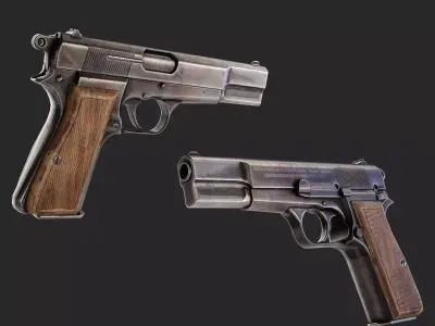 Browning Pistol Texturing In substance painter Texture
