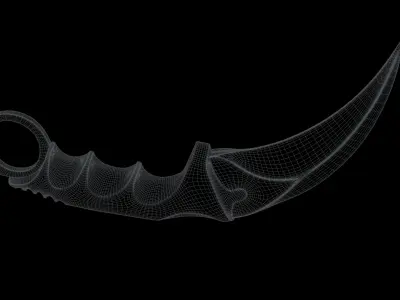 Hell karambit Free low-poly 3D model