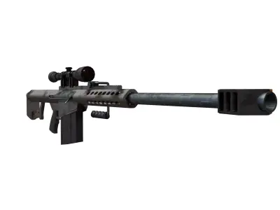 BARETT M82A1 MODEL Free low-poly 3D model