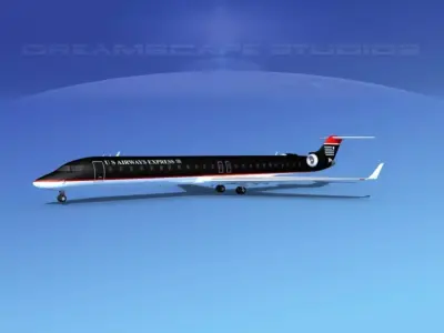 Bombardier CRJ1000 US Airways Express 3D model