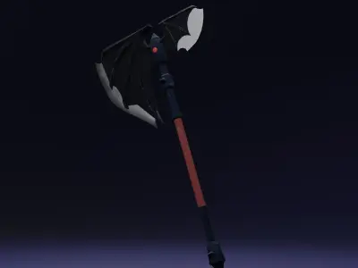 Bat Axe PBR Low-Poly Game READY Low-poly 3D model