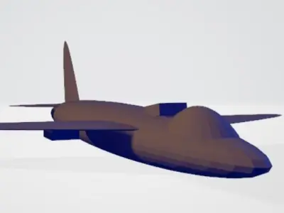 Basic Fictional Jet Aircraft 3D print model