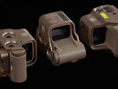 Eotech Exps3 - Wilcox Mount Low-poly 3D model