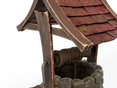 Well stone cartoon 3D model