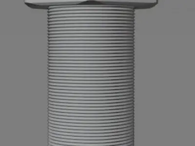 Simple Nut and Bolt 3D model