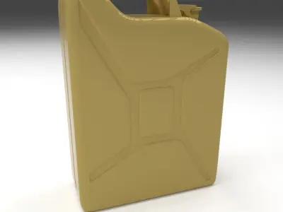 Jerry Can Yellow Low-poly 3D model