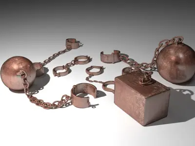 Old shackles 3D model