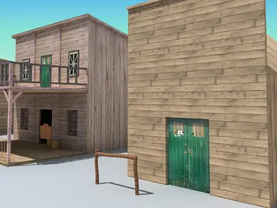 Old Western Town 3D model
