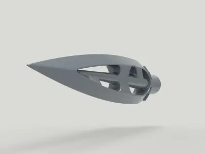 Spear spike of Erik Killmonger from movie Black Panther 3D model