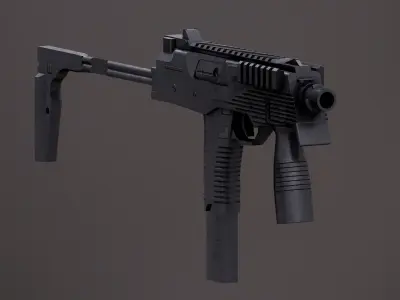 MP9 SMG PBR Rigged Low-poly 3D model