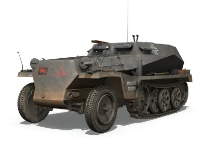 SD KFZ 253 - Beob Pz Wg - StuG Abt 191 3D model