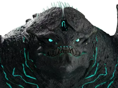 Pacific-RIm Leatherback Rigged Low-poly 3D model