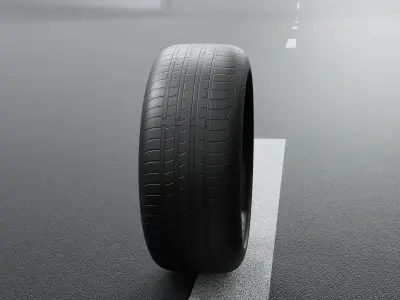 Good Year Lowpoly Tire 01 Low-poly 3D model