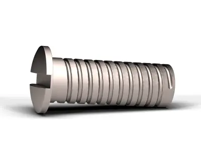 Screw stainless steel Low-poly 3D model