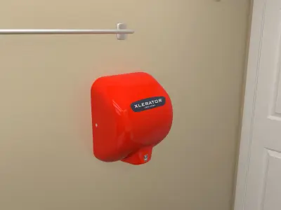Xlerator Hand Dryer- Red 3D model
