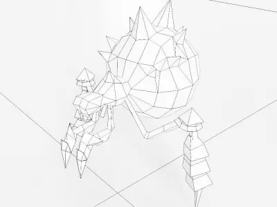 Cartoon Spider 3d model  Low-poly 3D model