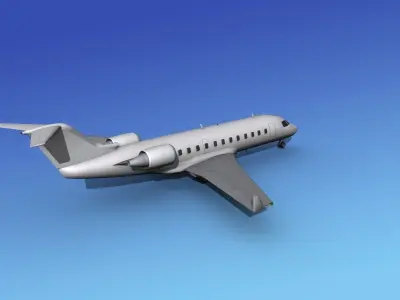 Canadair CRJ200 Unmarked 1 3D model