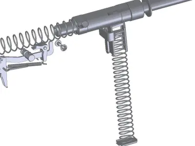 MP-3008 machine gun 3D model