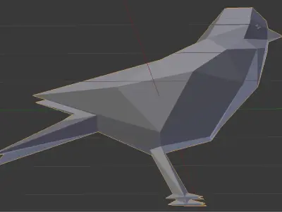 Bird Blue Tit - low poly Free 3D print model