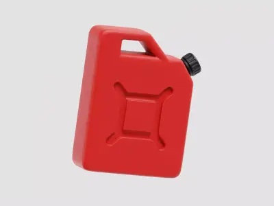 Gallon Jerry Gas Fuel Can container Low-poly 3D model